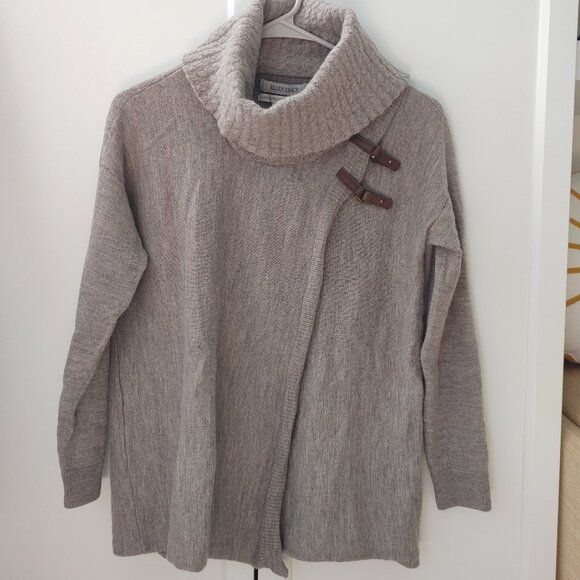 Ellen Tracy Cowl Neck Strap Wrap Buckle Strap Wool Sweater - Size Medium - Picture 1 of 5
